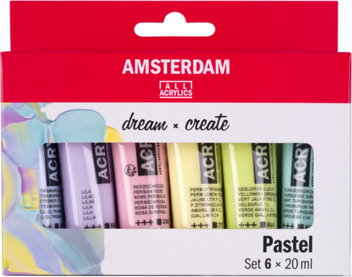 Amsterdam Standard Series acrylverf pastel set | 6 x 20 ml